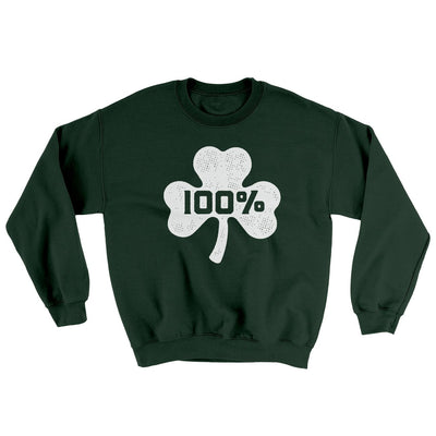 100% Irish Ugly Sweater Forest Green | Funny Shirt from Famous In Real Life