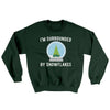 I'm Surrounded By Snowflakes Ugly Sweater Forest Green | Funny Shirt from Famous In Real Life