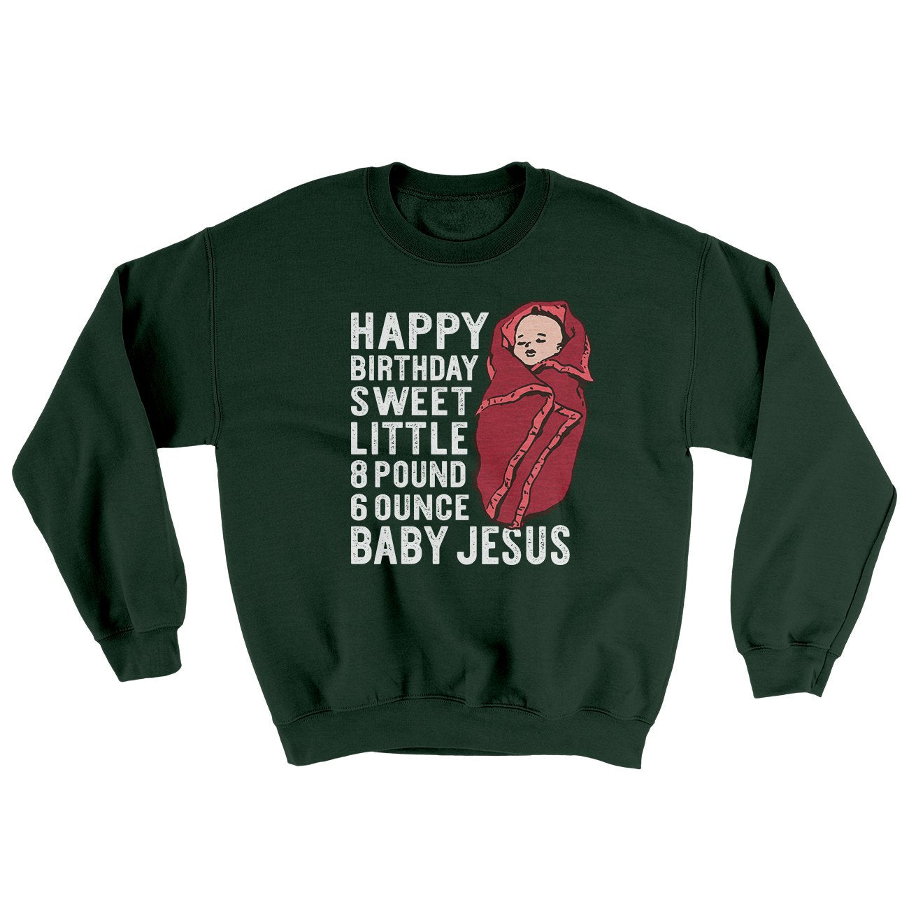 Happy Birthday Baby Jesus Funny Movie Men/Unisex Ugly Sweater | Funny Shirt from Famous In Real Life