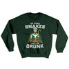 Go Home Snakes You're Drunk Ugly Sweater Forest Green | Funny Shirt from Famous In Real Life