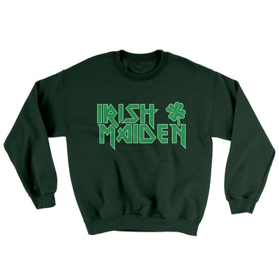 Irish Maiden Ugly Sweater Forest Green | Funny Shirt from Famous In Real Life