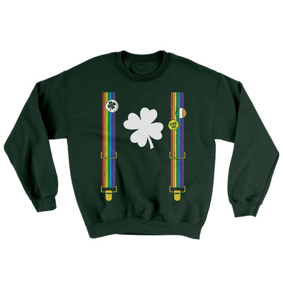 Irish Flair Ugly Sweater Forest Green | Funny Shirt from Famous In Real Life