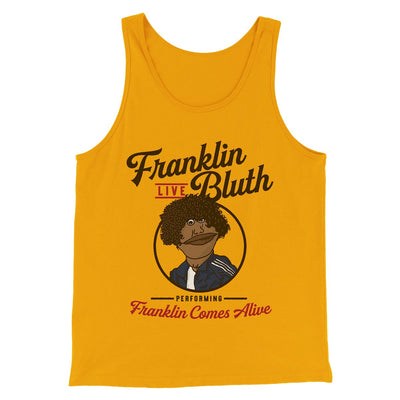 Franklin Bluth Men/Unisex Tank Top Gold | Funny Shirt from Famous In Real Life