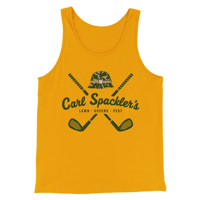 Carl Spackler's Groundskeeping Funny Movie Men/Unisex Tank Top Gold | Funny Shirt from Famous In Real Life