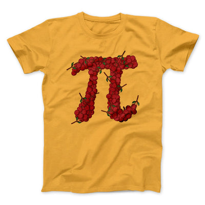 Cherry Pi Men/Unisex T-Shirt Gold | Funny Shirt from Famous In Real Life