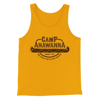 Camp Anawanna Men/Unisex Tank Top Gold | Funny Shirt from Famous In Real Life