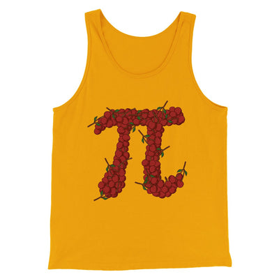 Cherry Pi Men/Unisex Tank Top Gold | Funny Shirt from Famous In Real Life