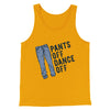 Pants Off Dance Off Funny Men/Unisex Tank Top Gold | Funny Shirt from Famous In Real Life