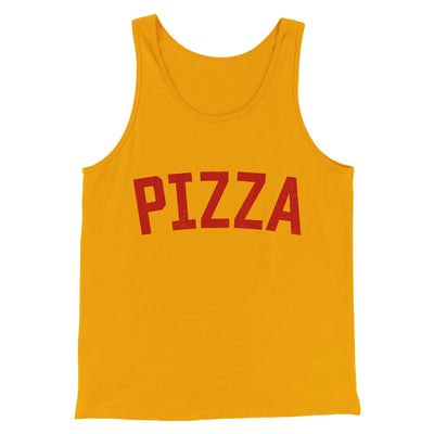 Pizza Men/Unisex Tank Top Gold | Funny Shirt from Famous In Real Life