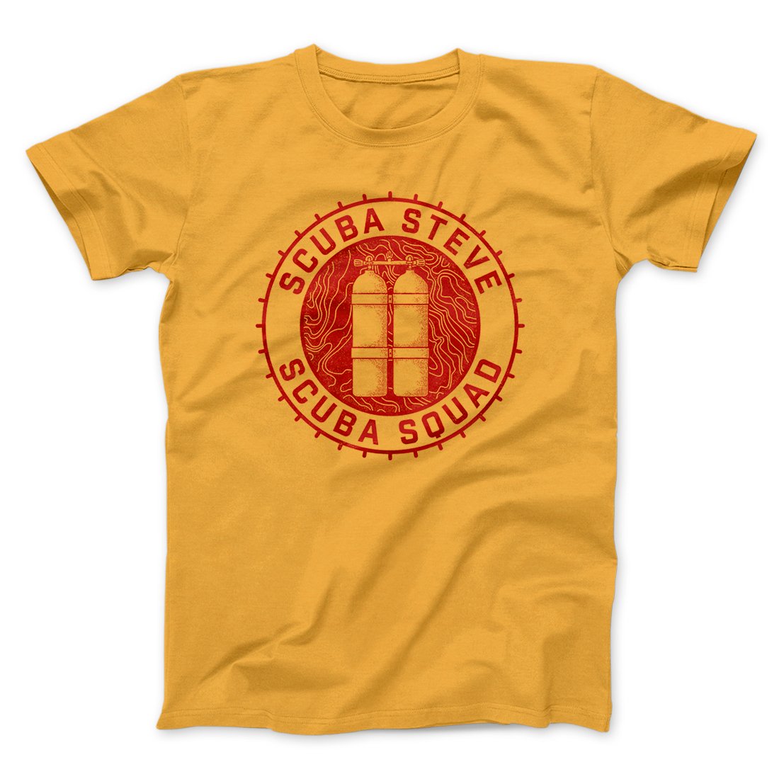 Scuba Steve Scuba Squad Funny Movie Men/Unisex T-Shirt Gold | Funny Shirt from Famous In Real Life