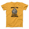 Save The Chubby Unicorns Funny Men/Unisex T-Shirt Gold | Funny Shirt from Famous In Real Life
