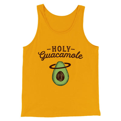 Holy Guacamole Men/Unisex Tank Top Gold | Funny Shirt from Famous In Real Life