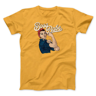 Boss Babe Men/Unisex T-Shirt Gold | Funny Shirt from Famous In Real Life