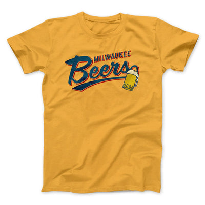 Milwaukee Beers Funny Movie Men/Unisex T-Shirt Gold | Funny Shirt from Famous In Real Life