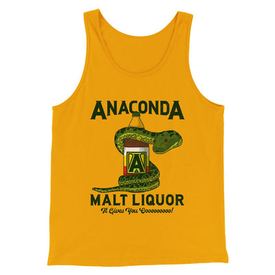 Anaconda Malt Liquor Funny Movie Men/Unisex Tank Top Gold | Funny Shirt from Famous In Real Life
