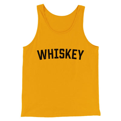 Whiskey Men/Unisex Tank Top Gold | Funny Shirt from Famous In Real Life