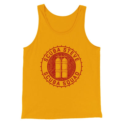 Scuba Steve Scuba Squad Funny Movie Men/Unisex Tank Top Gold | Funny Shirt from Famous In Real Life