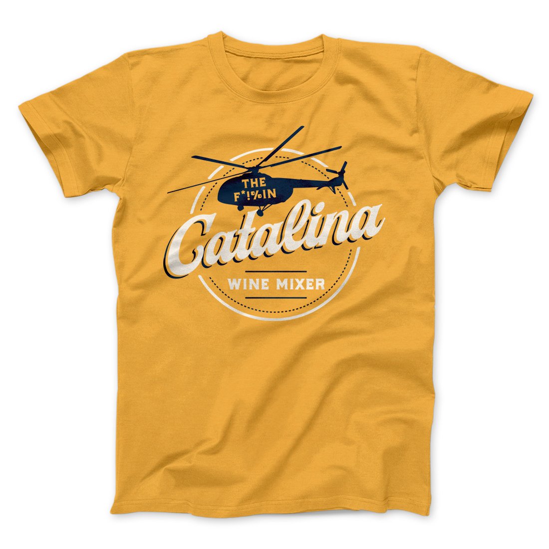 Catalina 25 White Graphic Tee - 100% Cotton Short Sleeve Men's T-Shirt - Made In USA