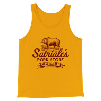 Satriale's Meat Market Men/Unisex Tank Top Gold | Funny Shirt from Famous In Real Life