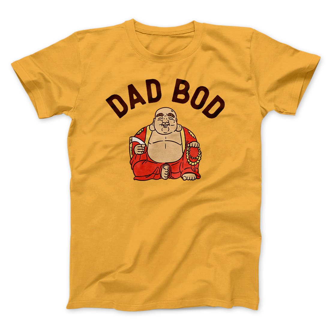 Dad Bod Funny Men/Unisex T-Shirt Gold | Funny Shirt from Famous In Real Life