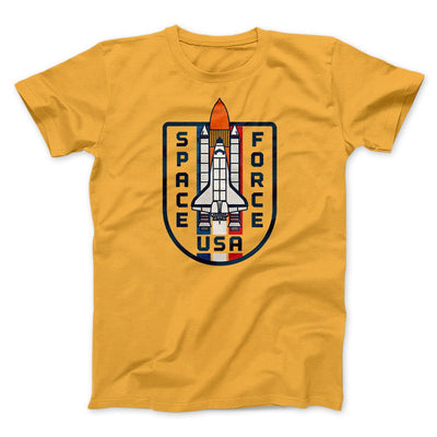 Space Force USA Men/Unisex T-Shirt Gold | Funny Shirt from Famous In Real Life