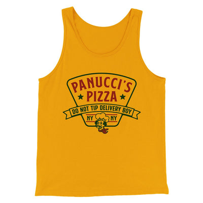 Panucci's Pizza Men/Unisex Tank Top Gold | Funny Shirt from Famous In Real Life