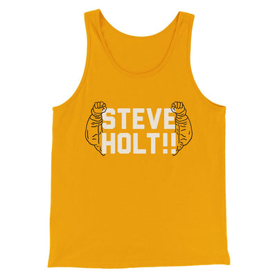 Steve Holt Men/Unisex Tank Top Gold | Funny Shirt from Famous In Real Life