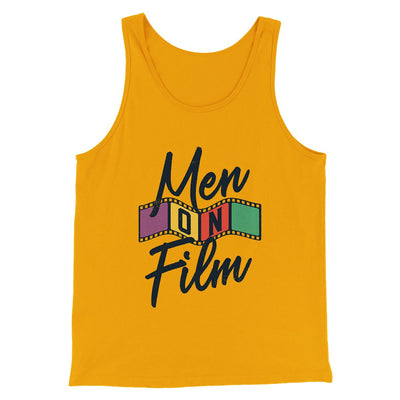 Men on Film Men/Unisex Tank Top Gold | Funny Shirt from Famous In Real Life