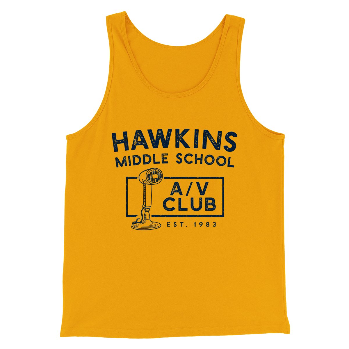 Hawkins Middle School A/V Club Men/Unisex Tank Top | Funny Shirt from Famous In Real Life