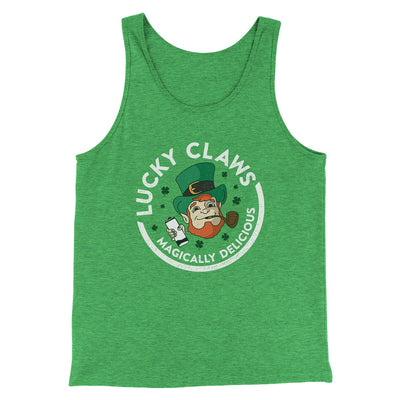 Lucky Claws Men/Unisex Tank Green TriBlend | Funny Shirt from Famous In Real Life