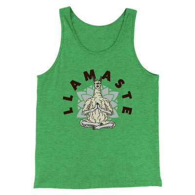 Llamaste Men/Unisex Tank Top Green TriBlend | Funny Shirt from Famous In Real Life