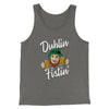 Dublin Fistin' Men/Unisex Tank Grey TriBlend | Funny Shirt from Famous In Real Life