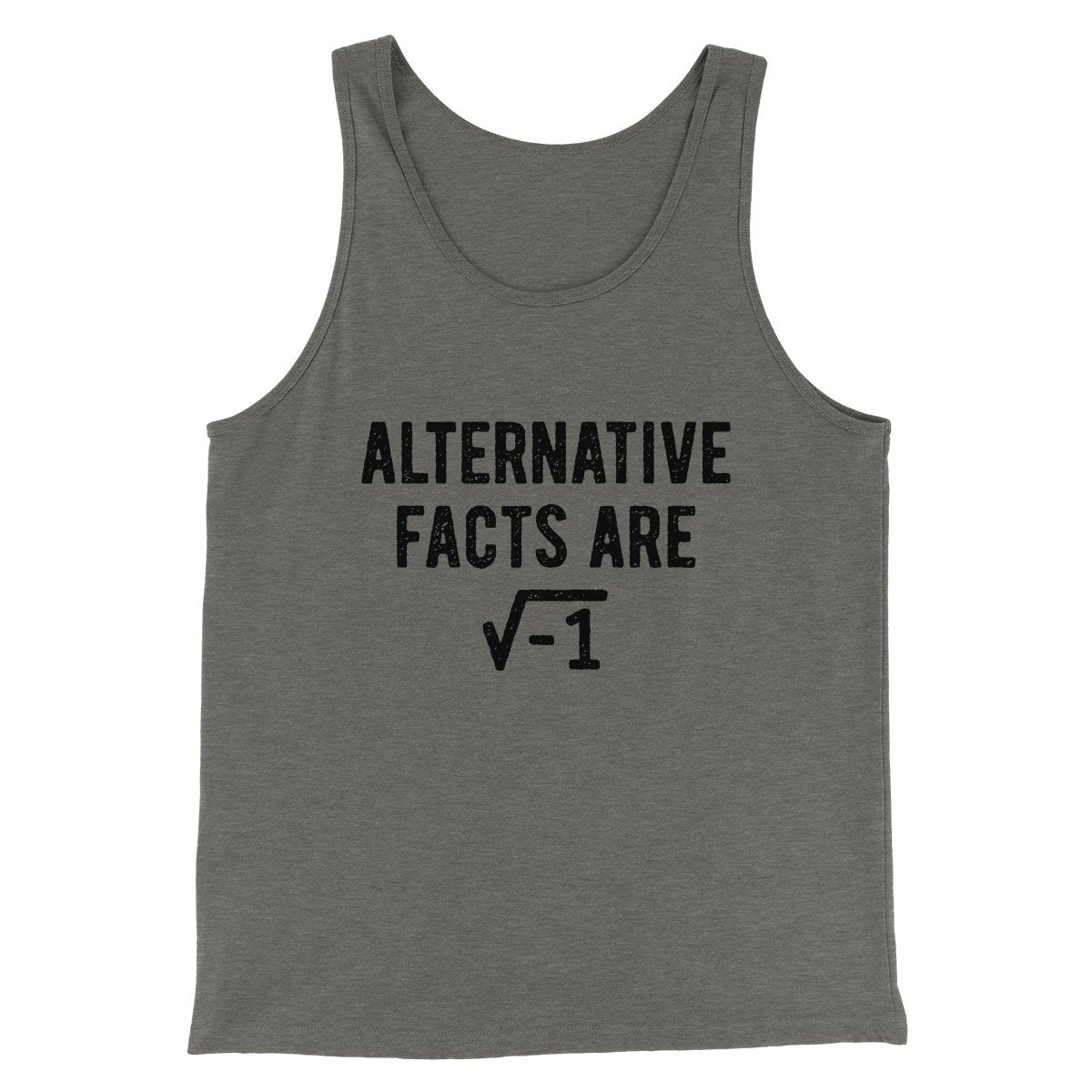 Alternative Facts Are Irrational Men/Unisex Tank Grey TriBlend | Funny Shirt from Famous In Real Life