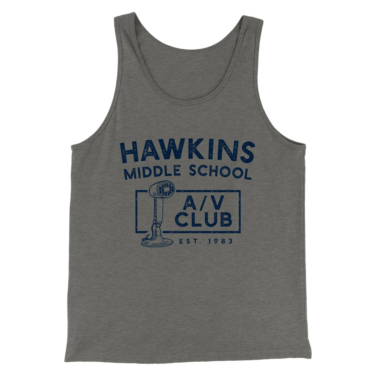 Hawkins Middle School A/V Club Men/Unisex Tank Top | Funny Shirt from Famous In Real Life
