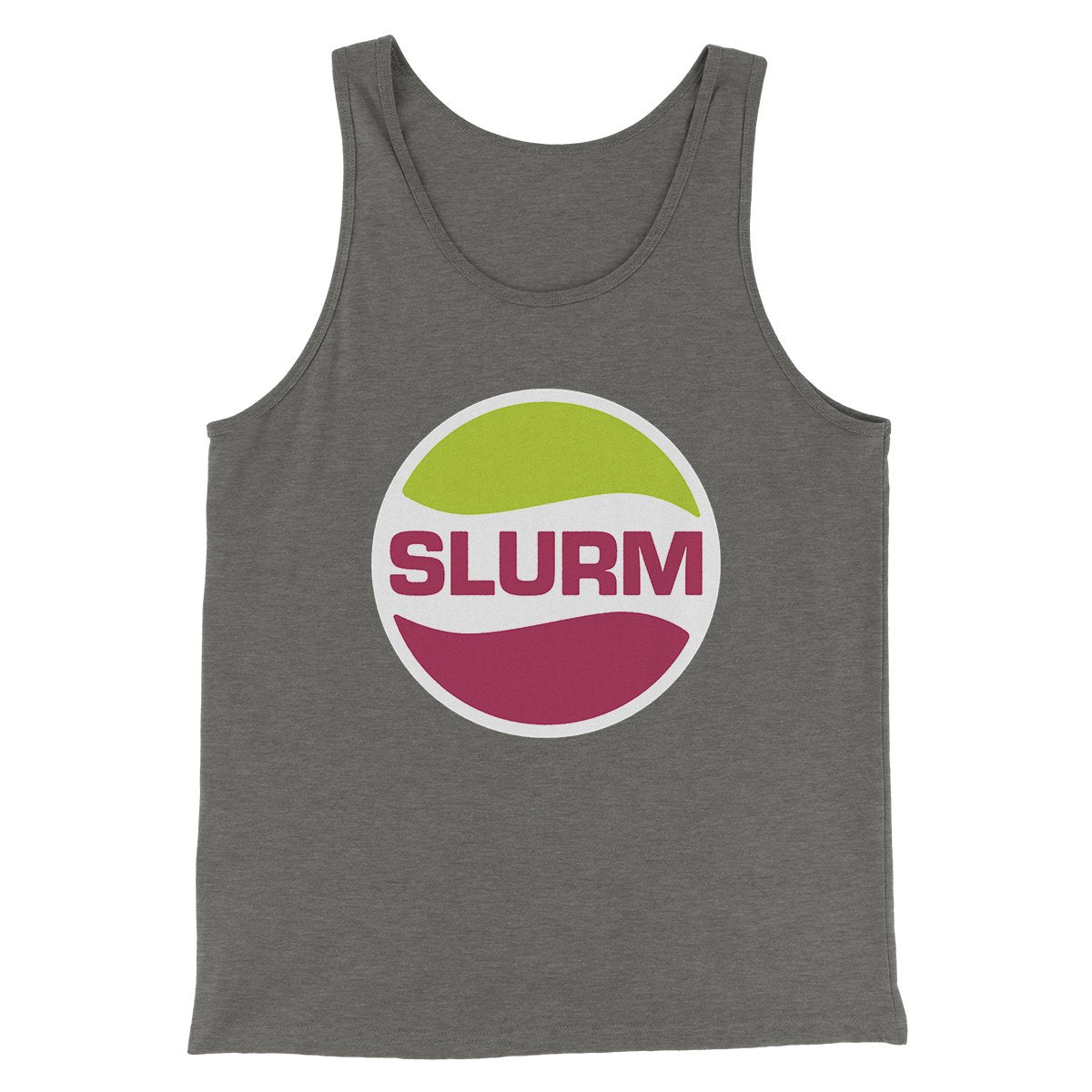 Slurm Men/Unisex Tank Top Grey TriBlend | Funny Shirt from Famous In Real Life