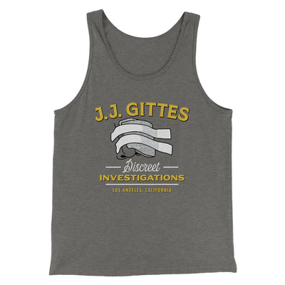 J.J. Gittes Investigation Men/Unisex Tank Top Grey TriBlend | Funny Shirt from Famous In Real Life