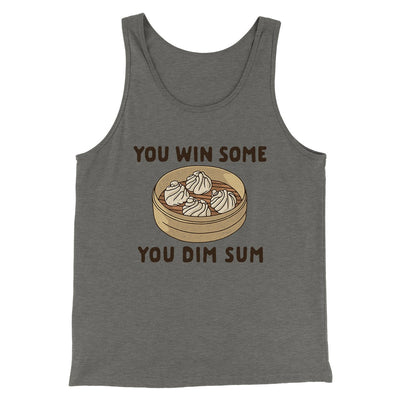 You Win Some, You Dim Sum Men/Unisex Tank Top Grey TriBlend | Funny Shirt from Famous In Real Life