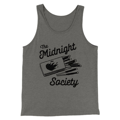 The Midnight Society Funny Movie Men/Unisex Tank Top Grey TriBlend | Funny Shirt from Famous In Real Life