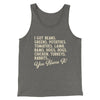 You Name It Funny Thanksgiving Men/Unisex Tank Top Grey TriBlend | Funny Shirt from Famous In Real Life