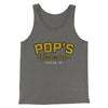 Pop's Barbershop Men/Unisex Tank Top Grey TriBlend | Funny Shirt from Famous In Real Life