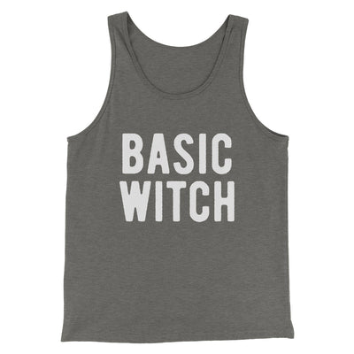 Basic Witch Men/Unisex Tank Top Grey TriBlend | Funny Shirt from Famous In Real Life
