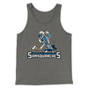 Sunnyvale Samsquanches Men/Unisex Tank Top Grey TriBlend | Funny Shirt from Famous In Real Life