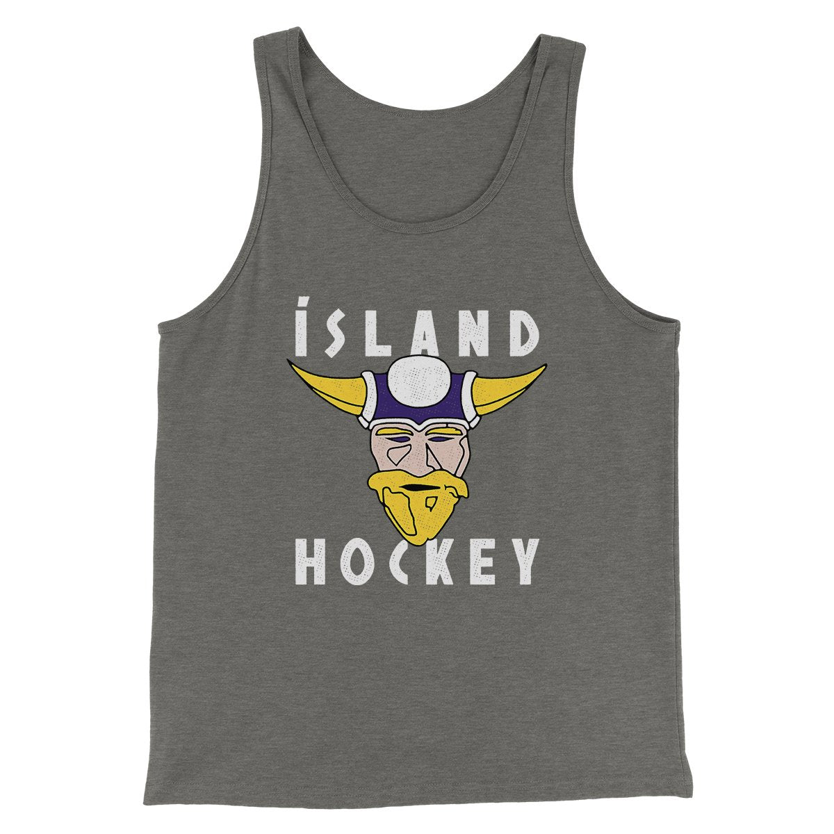 Iceland Hockey Funny Movie Men/Unisex Tank Grey TriBlend | Funny Shirt from Famous In Real Life
