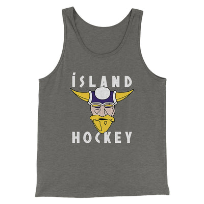 Iceland Hockey Men/Unisex Tank Grey TriBlend | Funny Shirt from Famous In Real Life