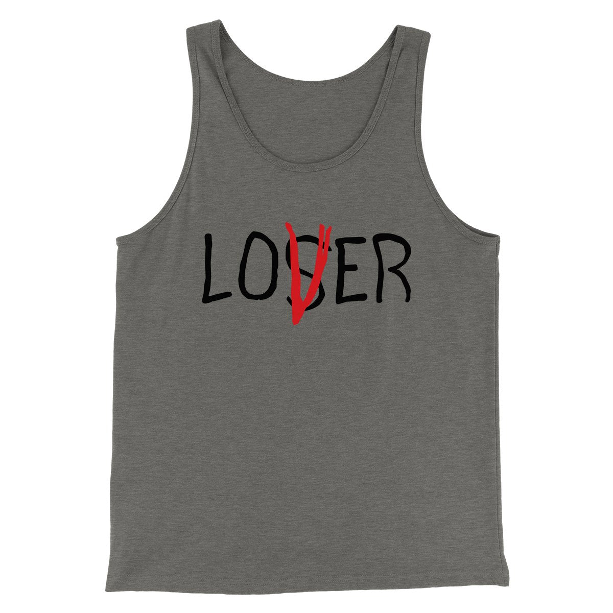 Loser Lover Funny Movie Men/Unisex Tank Top Grey TriBlend | Funny Shirt from Famous In Real Life