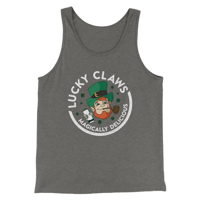 Lucky Claws Men/Unisex Tank Grey TriBlend | Funny Shirt from Famous In Real Life