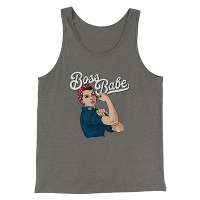 Boss Babe Men/Unisex Tank Deep Heather | Funny Shirt from Famous In Real Life