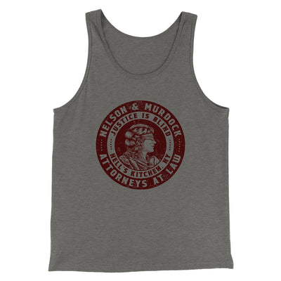 Nelson And Murdock Attorneys At Law Men/Unisex Tank Top Grey TriBlend | Funny Shirt from Famous In Real Life
