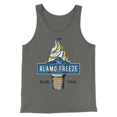 The Alamo Freeze Men/Unisex Tank Top Grey TriBlend | Funny Shirt from Famous In Real Life