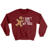 I Can't Feel My Face Ugly Sweater Garnet | Funny Shirt from Famous In Real Life
